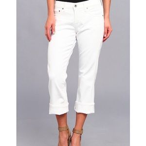 Lucky Crop White Jeans